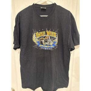 Daytona Beach Bike Week 2015 74th Anniversary T-Shirt Mens XL Black Motorcycle